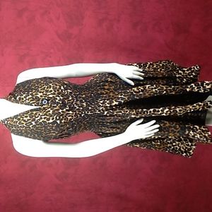 Kerachic by NF retro pin-up halter leopard print dress